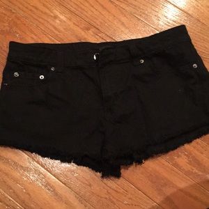Black Jean shorts